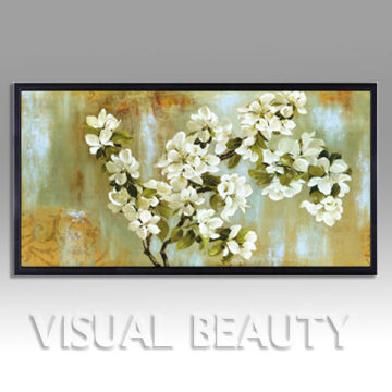 Grand format Vintage Flowers Shadow box encadrée Paintings Canvas Print